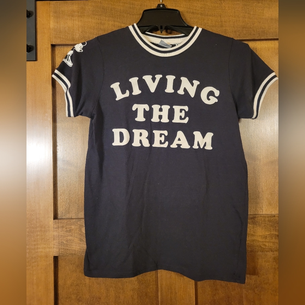 Junk Food Disney Mickey Mouse Living The Dream Ringer Vintage T-shirt, Size Sm